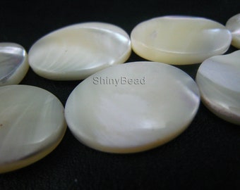 MOP puffy oval 20x15mm 15 inch strand