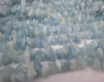 natural aquamarine stone chips 10-6mm 35 inch strand,2 strands