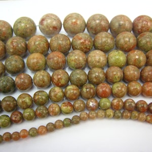 Autumn jasper round beads 6mm 15 inch strand