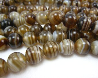 high quality sardonyx round bead 8mm 15 inch strand