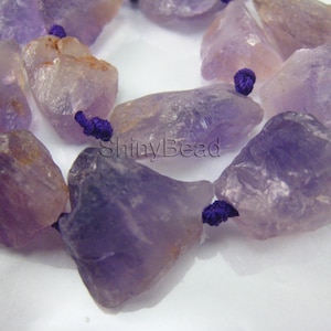 natürliche Amethyst Edelstein grobe big Nugget Perlen, lila roh ungeschliffen Nuggets für Schmuckherstellung, Freiform klobigen Nuggets, 15 Zoll