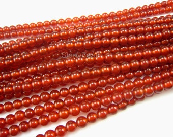 stone bead,carnelian round bead 4mm,15 inch