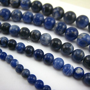 sodalite round bead 8mm 15 inch strand image 2