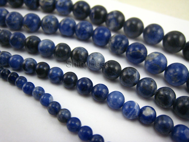 sodalite round bead 8mm 15 inch strand image 2