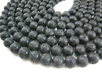 stone bead,lava round bead 10mm,15 inch