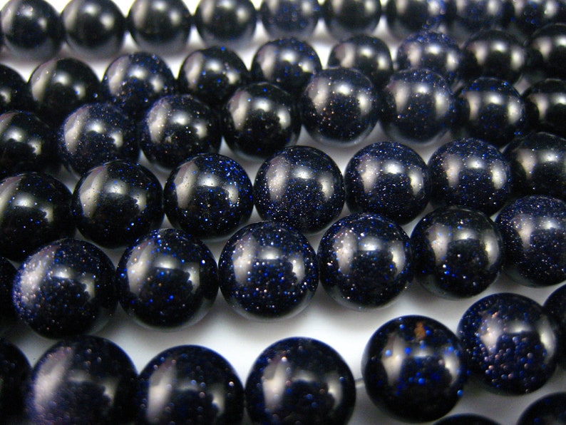 stone bead,blue sandstone 8mm,15 inch image 2