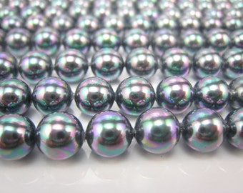 shell pearl round bead 8mm 15 inch strand