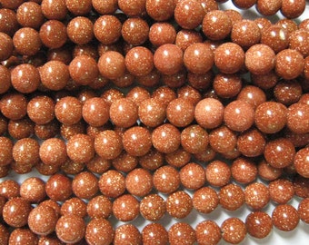 stone bead,Gold Stone,smooth round 10mm,15 inch