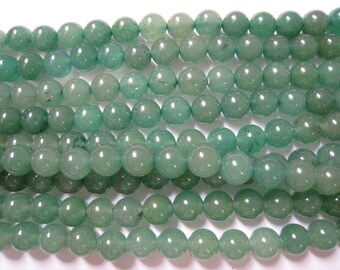 green aventurine round bead 10mm 15 inch strand