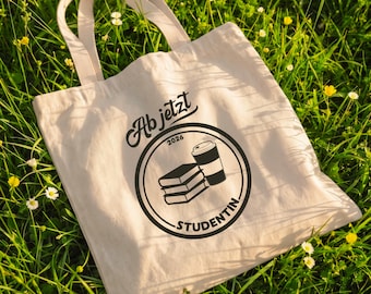 Geschenk Studienbeginn | Studienstart | Ab jetzt Studentin Geschenkset mit Stofftasche, Karte & Aufklebern