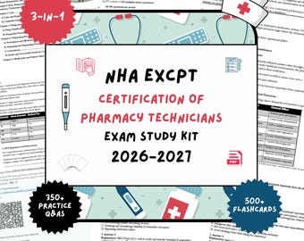 EXCPT Studiepakket 2026 | Studiegids Apothekersassistent | Test voor apothekersassistentenopleiding | NHA Apothekersassistent | EXCPT Examen | EXCPT NHA