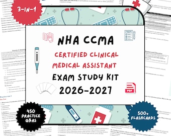 NHA CCMA Exam Study Kit 2026 | Ccma Study Guide | Ccma | Nha Ccma Study Guide 2026 | Ccma Practice Test | Ccma Exam | Ccma Nha Practice Exam