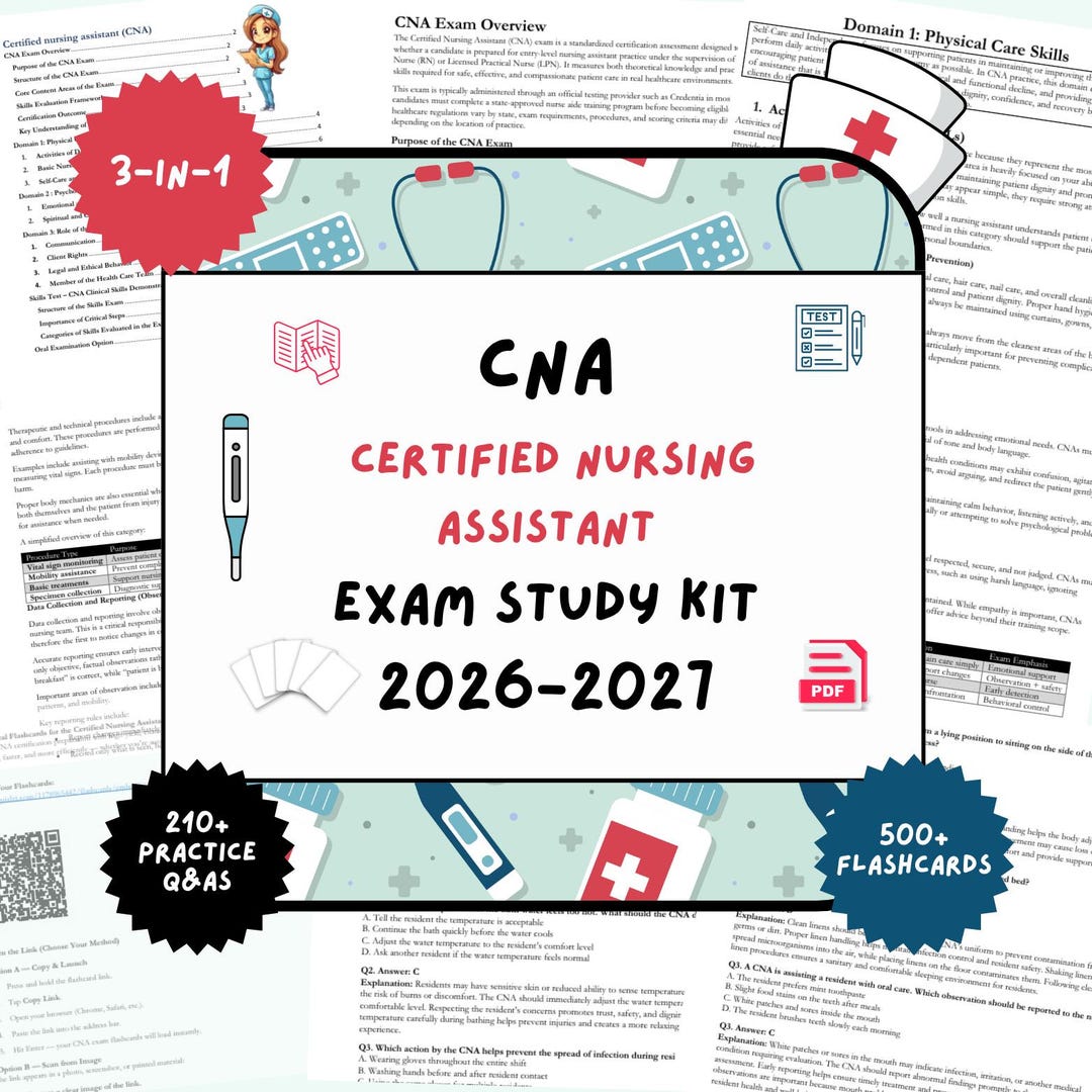Cna Study Guide For Tn Notes.pdf CNA Exam Study Kit 2026 | Cna Exam | Cna Study Guide | Cna Exam Prep ...