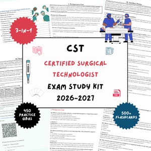 CST-studiepaket 2026 | Cst-examen | Cst-studieguide | Kirurgisk teknolog | Kirurgisk tekniker | Kirurgisk teknikerexamen | Kirurgisk tekniker | CST