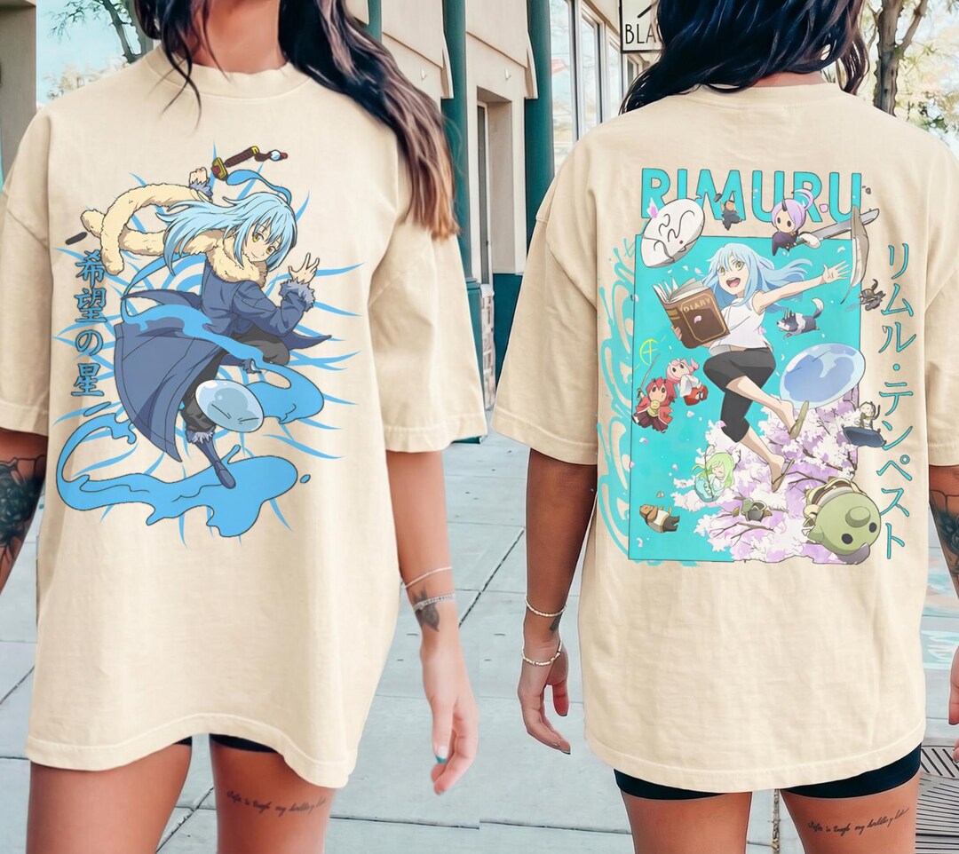Urban Rimuru Rimuru Tempest Tee, Blue Slime Art, Cute Manga Top, Retro Hero Wear ...