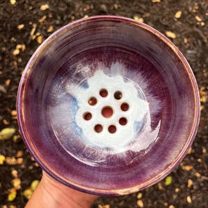 Ceramiczna miska na jagody, durszlak lub doniczka, ręcznie robiona