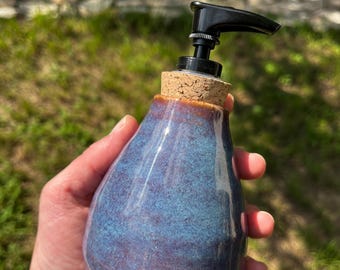 Mini soap/lotion dispensers handmade ceramic