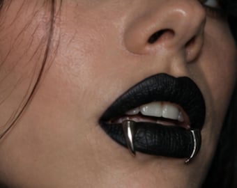 Gothic Vampire Fangs Lip Cuffs, Non-Piercing Jewelry