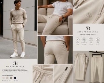 Pantalón SB Arena — Chándal de Vestir Premium para Hombre | Jogger Elegante Minimalista | Siempreblanca Studio