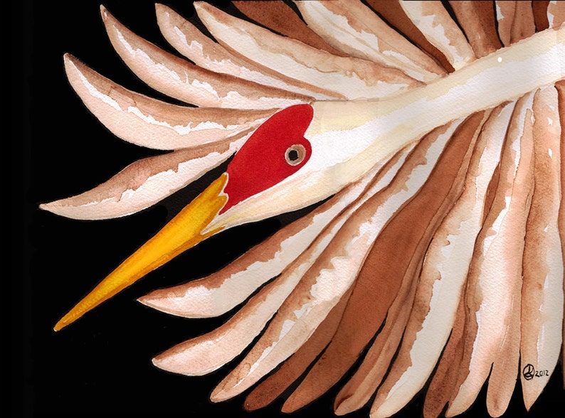 Sandhill Crane Gift Tags/Note Cards with Glitter8 Nature Gift Etsy