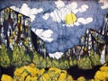 Custom Yosemite Valley View Silk Print, 12th Anniversary Gift