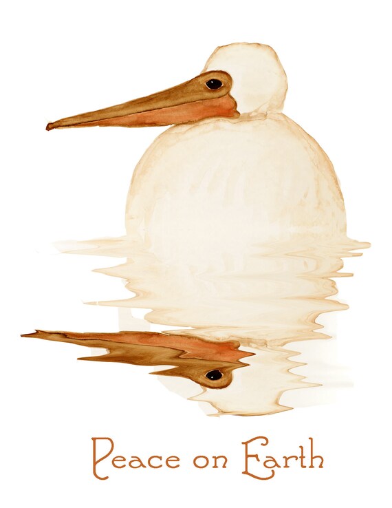 Tarjeta Pelican Personalizada Tarjeta De Bebe Pelicano Para Etsy