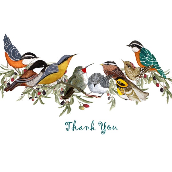 Bird Thank You - Etsy