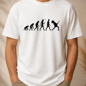 Funny Guitarist Evolution PNG: Rock Music Humor (Digital Download)