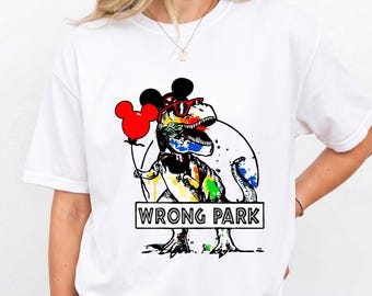 Mauvaise chemise de parc, t-shirt dinosaure Disney, t-shirt parc à thème Disneyland
