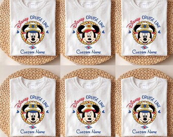 T-shirt personnalisé Disney Cruise Line, t-shirt Mickey et Minnie personnalisé, chemise vacances en famille Disney