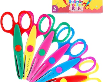 6PCS Decorative Craft Scissors Set – Pattern Edge Scrapbooking Scissors for Kids & Adults, Zig Zag Paper Cutting Scissors for DIY Crafts