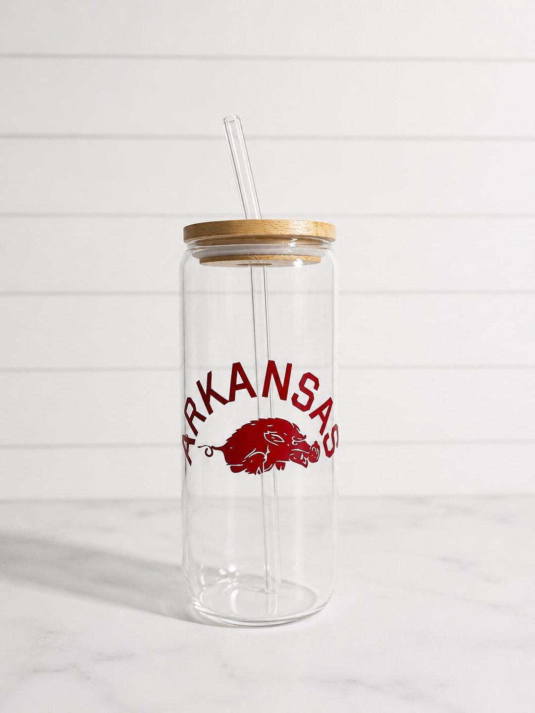 Arkansas Razorback 20 Oz Glass Cup - Etsy