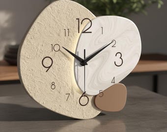Modern Silent Quartz Wall Clock, 16 Inch, Bedroom & Living Room Decor, Minimalist Home Decor Gift