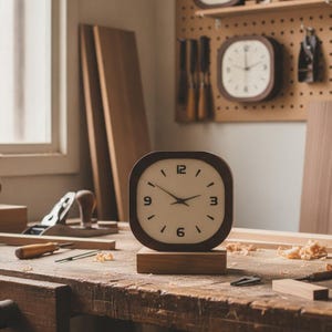 French Style Retro Square Wall Clock - Cream Porcelain, Silent Quartz Movement, Home Decoration, Perfect Gift for Holidays (14/16 inches)