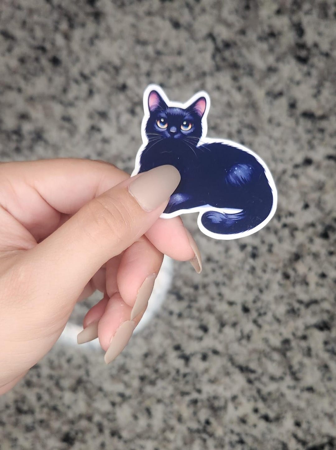 Black Cat Sticker, Waterproof Vinyl Decal, Cat Mom Laptop Decal - Etsy