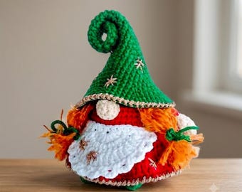手作りのクリスマスノームかぎ針編みぬいぐるみホリデーぬいぐるみユニークなあみぐるみお祝いホームデコレーションギフト