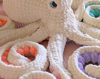 Amigurumi Octopus Crochet Pattern PDF, Baby Sensory Plush Toy (Instant Download)