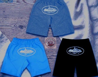 Pantalones cortos azules vintage de Corteiz Alcatraz // Ropa urbana informal de verano