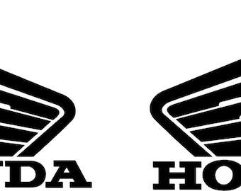 Honda Wing Vinyl Decal Sticker: Cars, ATVs, MX Boats, Truck, Racing - Set of 2 - 6 Inches