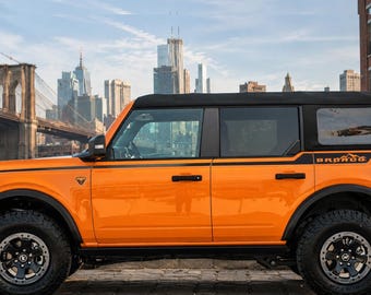 Ford BRONCO Vinyl Stripes Decal Stickers Overland Graphic Includes set of 2  Bronco Accessories
