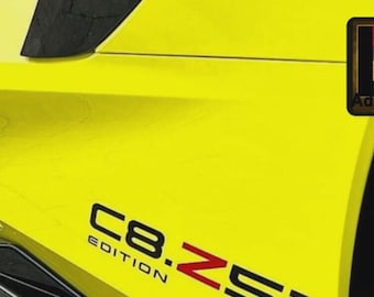 コルベットC8 コルベットC8 Z51 リアクォータービニールデカール 2020年～2026年 - 16インチ
