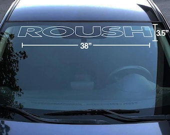 Ford Mustang ROUSH Windshield Vinyl Decal Sticker Custom Vehicle Logo WHITE