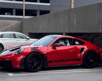 ポルシェ GT3 ドアストライプサイドビニールデカールセット 911 2020-2026 992用