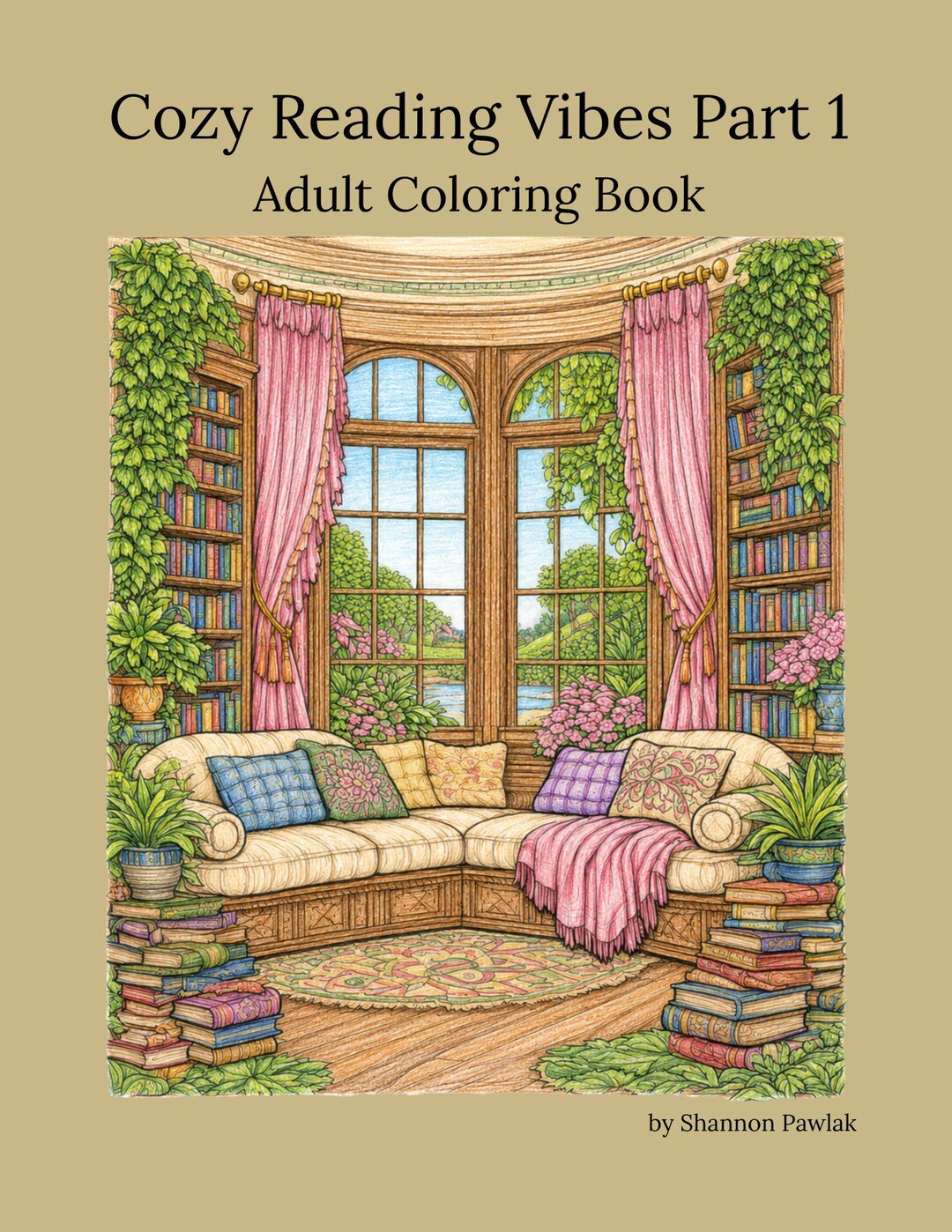 Cozy Reading Vibes Part 1 Adult Coloring Book | 25 Coloring Pages ...