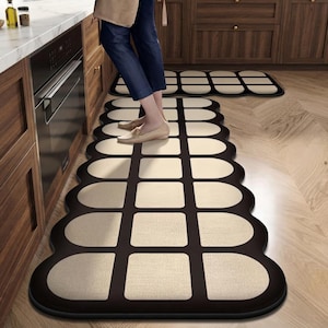 Striped Kitchen Runner Rug, Soft Absorbent Floor Mat, Non Slip Bathroom Mat, Long Narrow Entryway Rug, Minimalist Scandinavian Home Decor