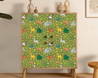 Papel pintado autoadhesivo con temática de jungla, decoración para habitación infantil, pared decorativa para habitación de niños