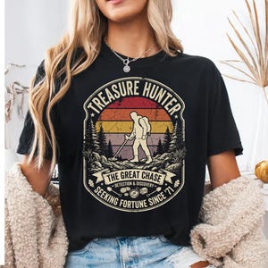 Treasure Hunter PNG Retro Metal Detecting Digital Download for Hobbyists | Vintage Outdoor Adventure Sublimation Design | The Great Chase