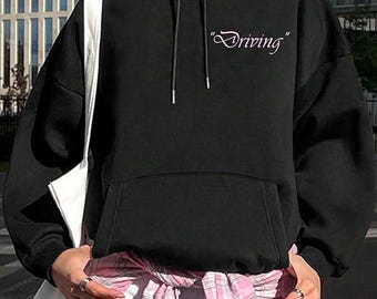 Vintage Graphic Oversized Hoodie, Drawstring Streetwear Sweatshirt, Retro Baggy Pullover, Y2K Casual Hoodie, Unisex Loose Fit Fashion