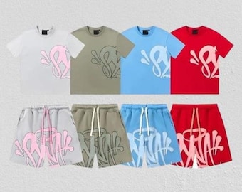 Syna World T Shirt Shorts Set Unisex – Summer Streetwear Co Ord Set | Oversized Graphic Tee & Shorts Matching Outfit | Men Women 2 Piece Set