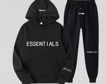 Essentials Tracksuit Set | Hoodie & Jogger Matching Set | Streetwear Sweat Suit | Unisex Oversized Outfit |